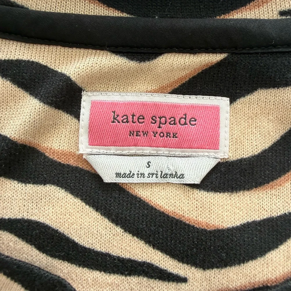 kate spade Black and Tan Zebra Print Long-Sleeve Pajama Set